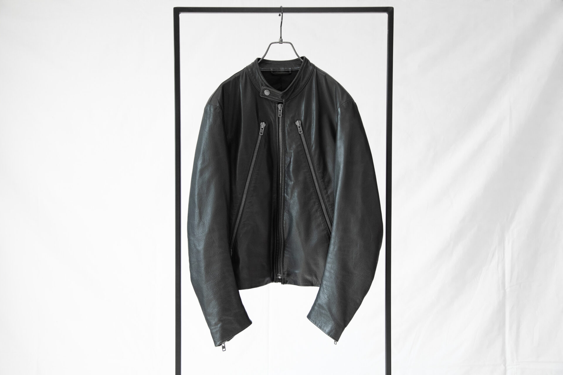 希少 ちぎら ガンメタ 46 黒 MAISON MARGIELA 八の字 ライダース